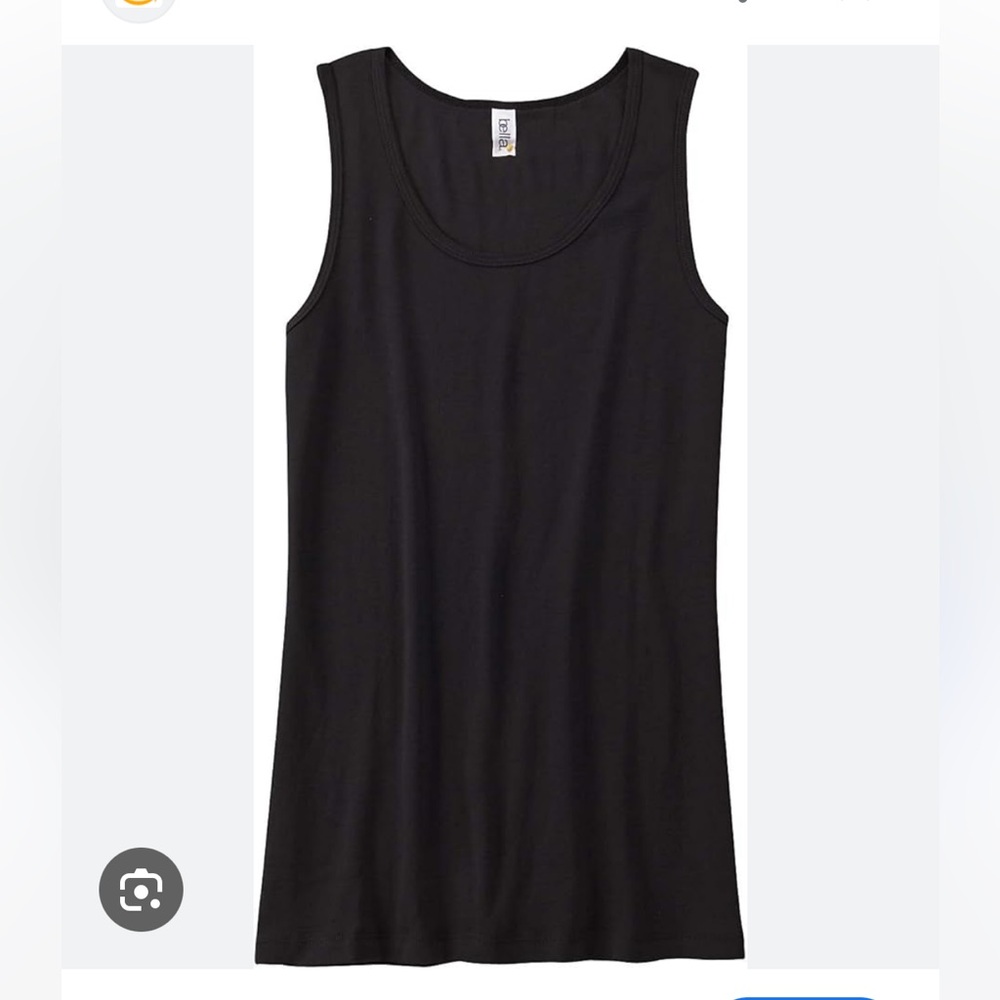 Set of 7 black 1 navy Bella missy Tank Tops-new